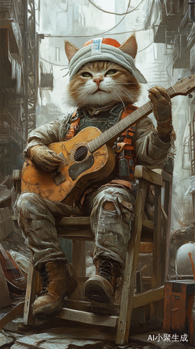 猫咪扮装唱歌工地奇观
