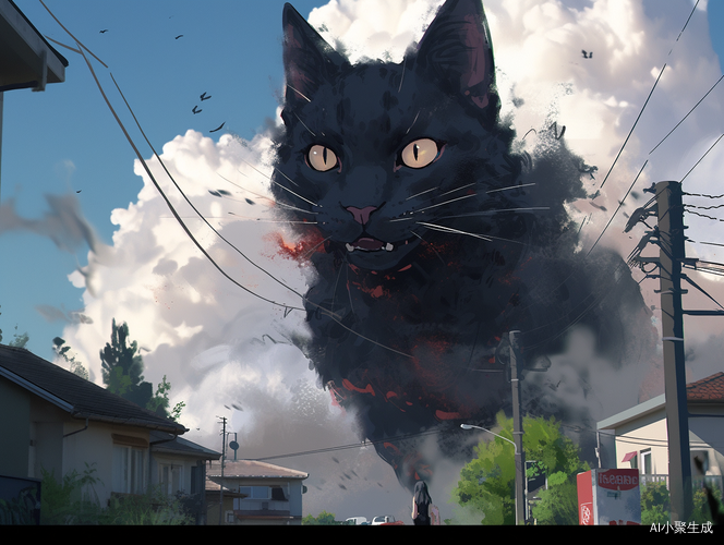 凶狠小猫咪入侵地球人群四散逃去