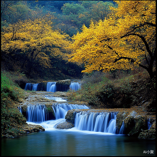 初秋的玉色山水美景