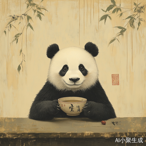 熊猫创作陶瓷杯艺术作品