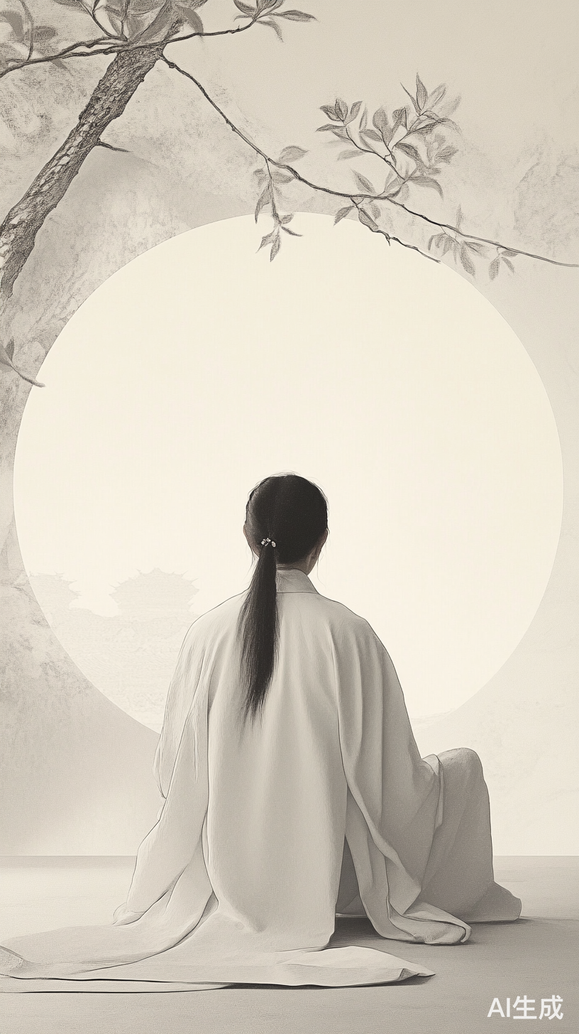 李白忧伤思乡情深的瞬间