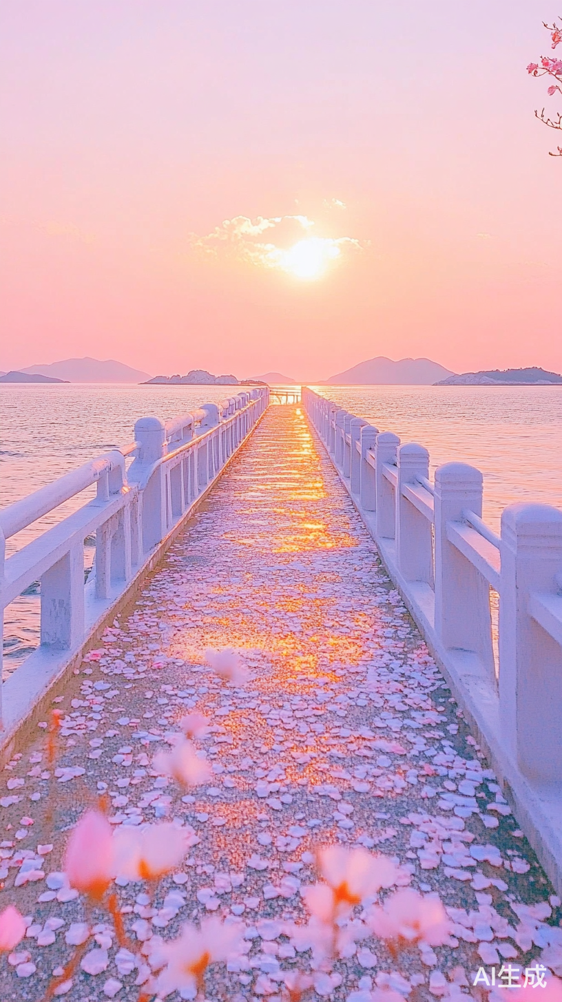 玫瑰花路与梦幻海岛的浪漫艺术画卷