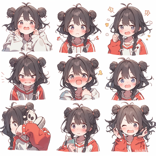 国风少女白色背景