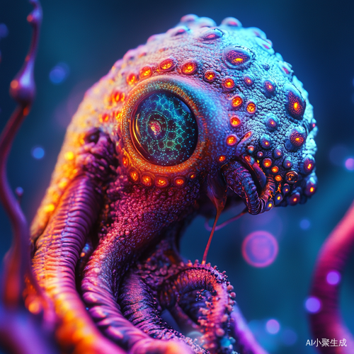 奇幻色彩与形状的拟人化细胞生物3D作品