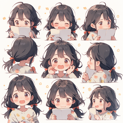 小女孩的多种情感与书籍的陪伴