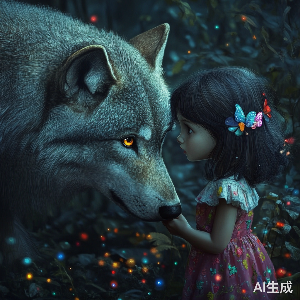 女孩遭遇狼威胁惊恐不已