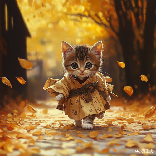 小猫咪汉服秋日漫步