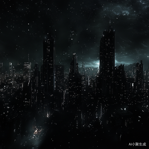 黑夜中的暗沉城市