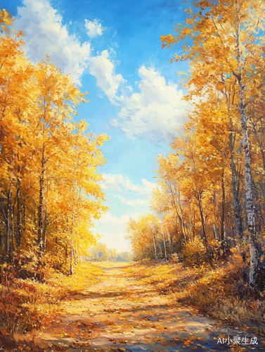Autumn Serenity Under the Azure Sky