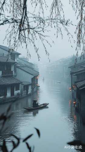 烟雨江南小镇的细腻描绘与悠然生活