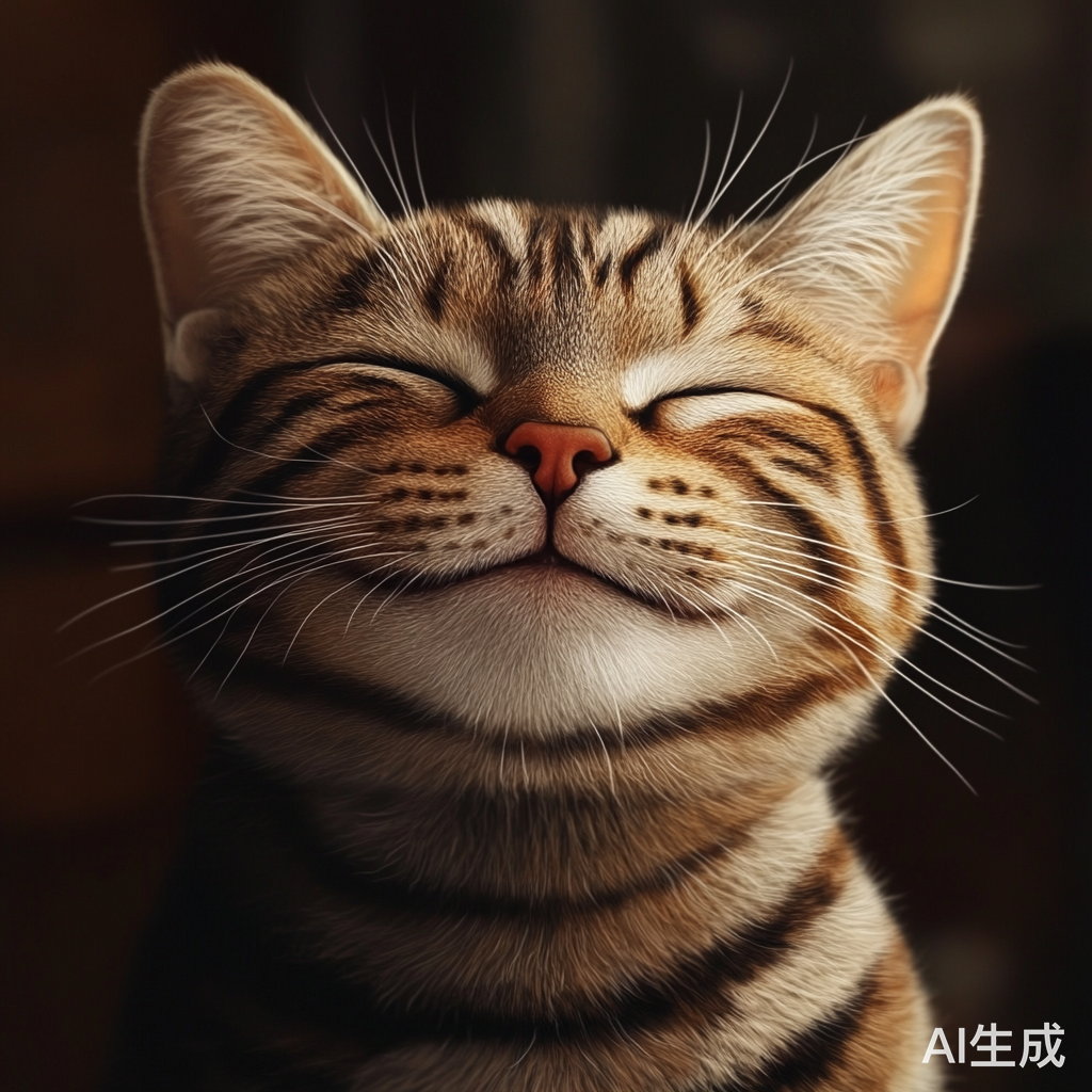 一只笑脸虎纹猫的可爱生活