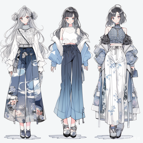 五位女生的浪漫假日风格多样服装设计