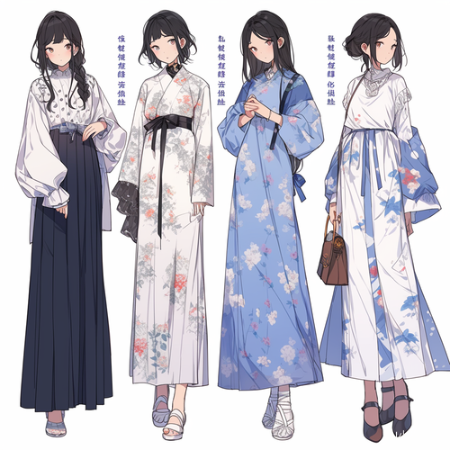 五位女生的浪漫假日风格多样服装设计