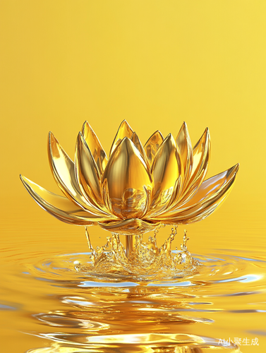 Hyper Realistic Gold Lotus Environmental Installation in Unreal Engine