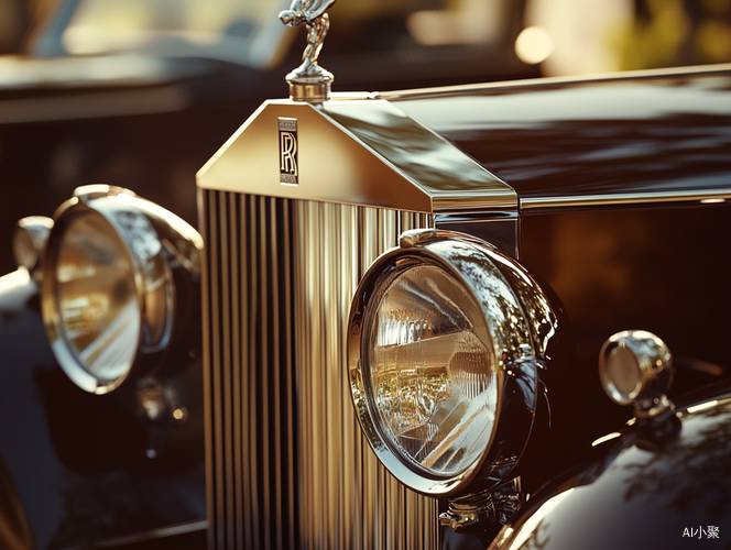 Elegance and Luxury of a Dark Brown Rolls-Royce Captured in Detail