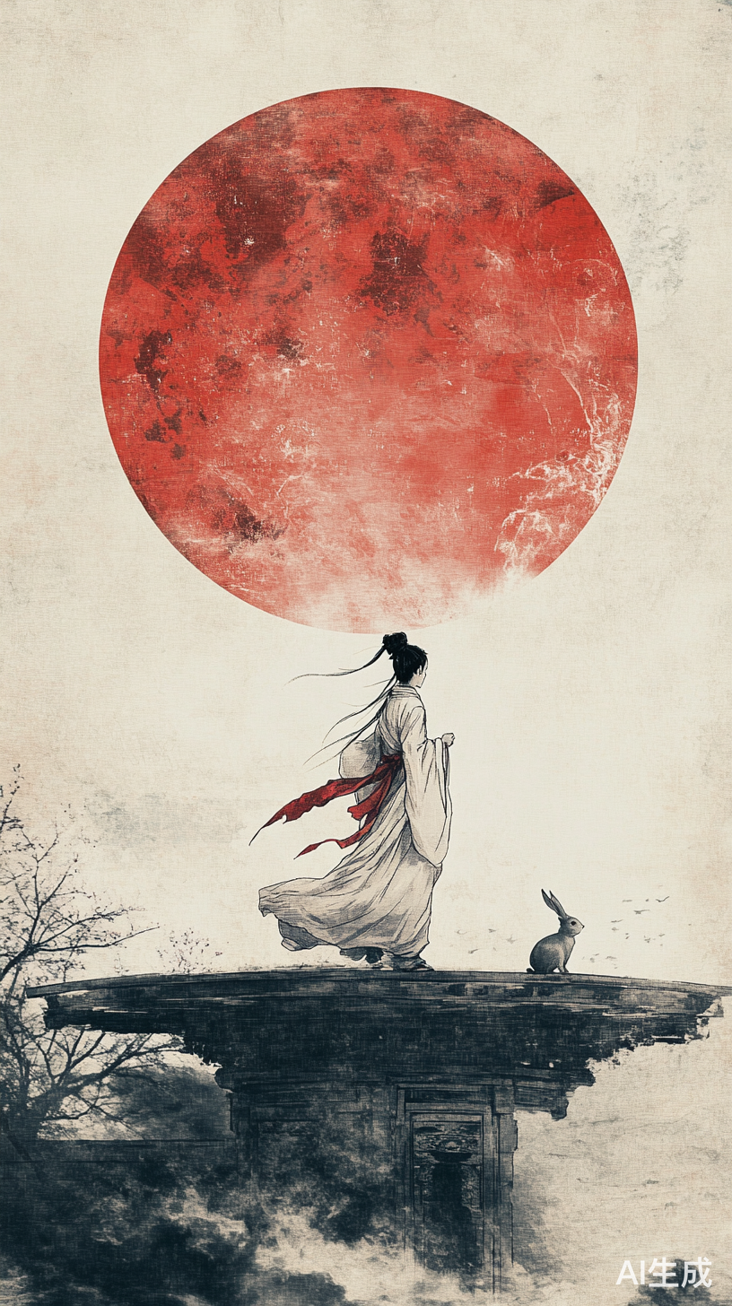 嫦娥奔月与兔子同行