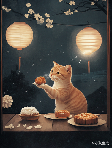 猫咪与月饼的有趣时刻