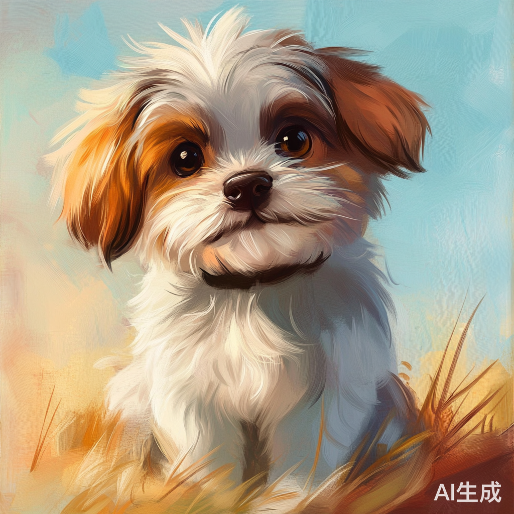 呆萌可爱的小狗狗