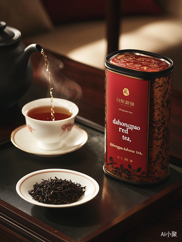 Elegant Product Photography of Dahongpao Tea and Accessories