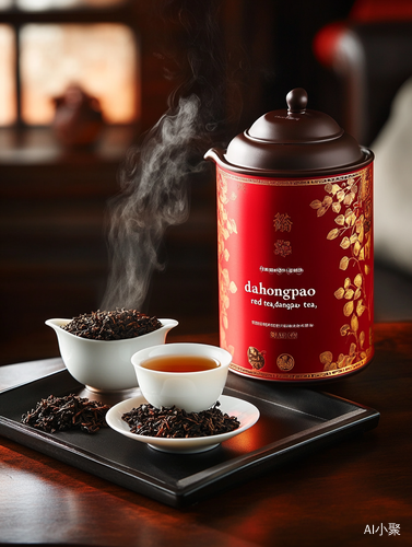 Elegant Product Photography of Dahongpao Tea and Accessories