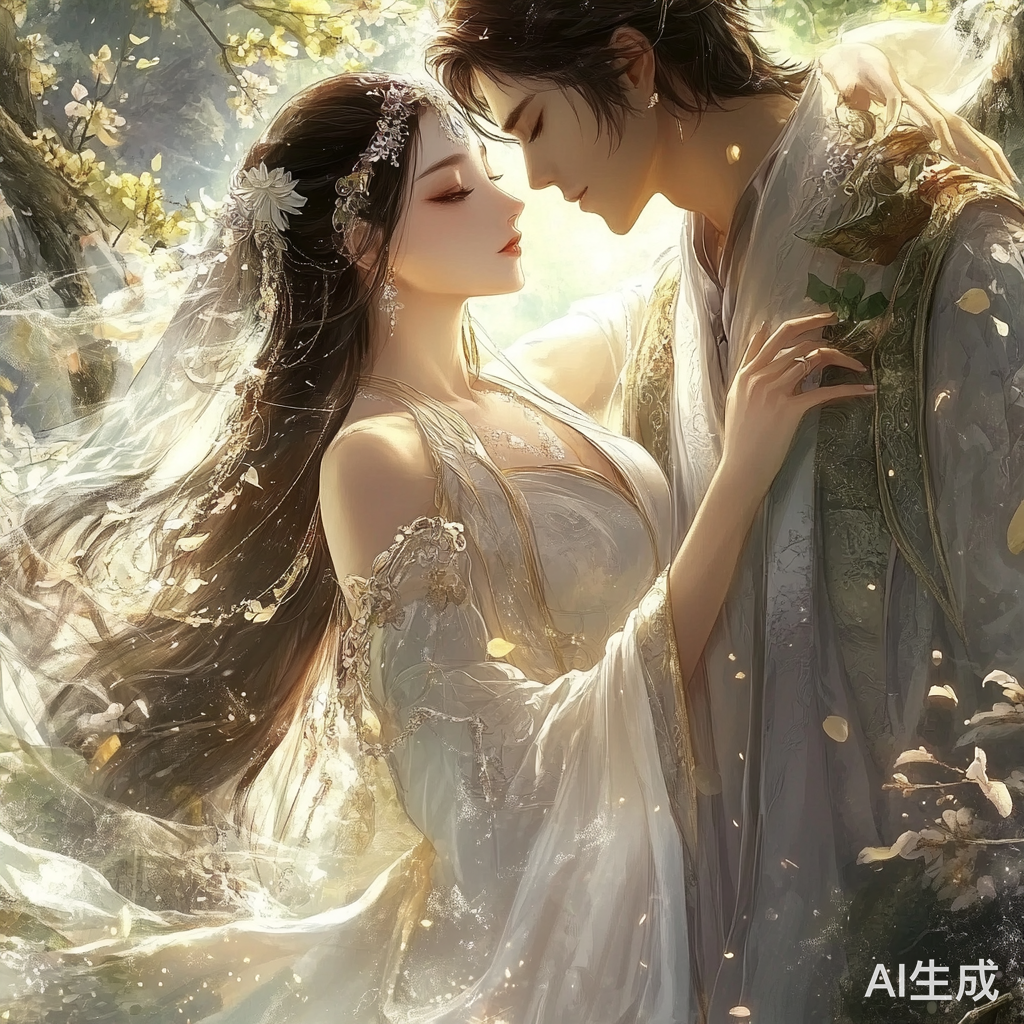 美丽灵神与邪恶法力老公的神界拥抱