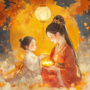 祝福传递中秋快乐的团圆时刻