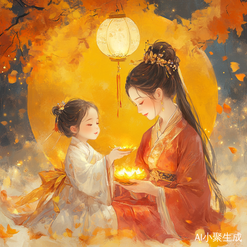 祝福传递中秋快乐的团圆时刻