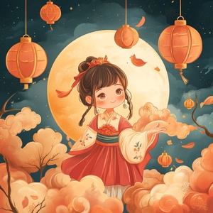 祝福传递中秋快乐的团圆时刻