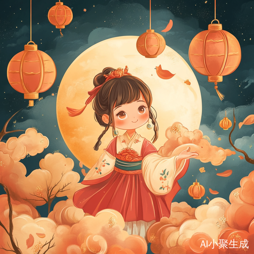 祝福传递中秋快乐的团圆时刻