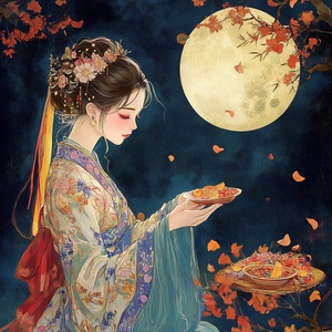 祝福传递中秋快乐的团圆时刻