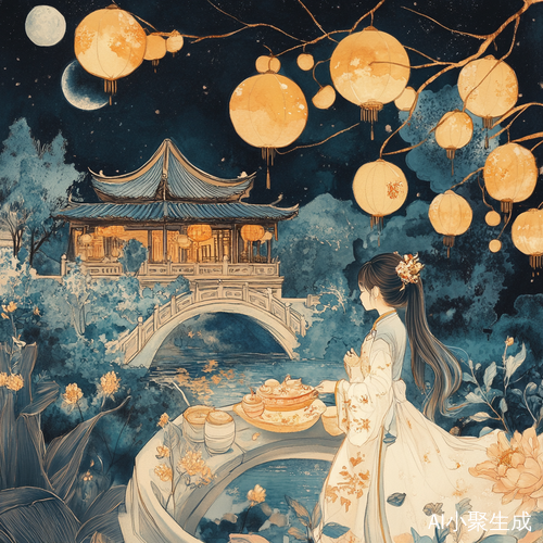 祝福传递中秋快乐的团圆时刻