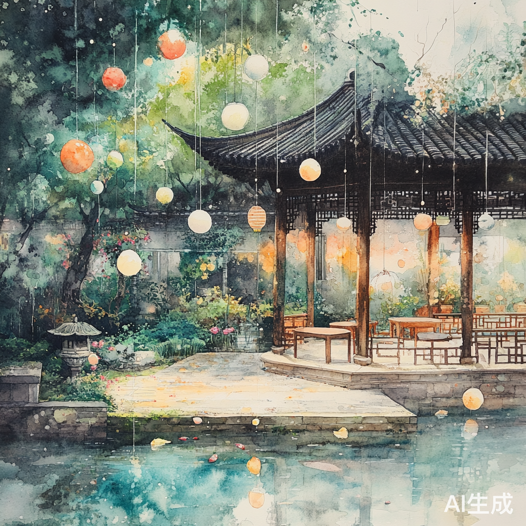 梦回江南探索古风园林与水彩气泡的诗意旅