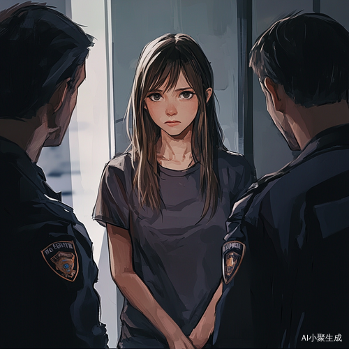 两名年轻警察审问神秘少女的漫画故事