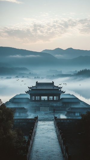 孤城上与白云齐，万古荒凉楚水西。官舍已空秋草没，女墙犹在夜乌啼。平沙渺渺迷人远，落日亭亭向客低。飞鸟不知陵谷变，朝来暮去弋阳溪！