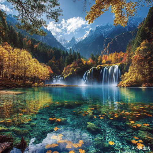九寨沟的五彩湖泊与仙境般的自然美景