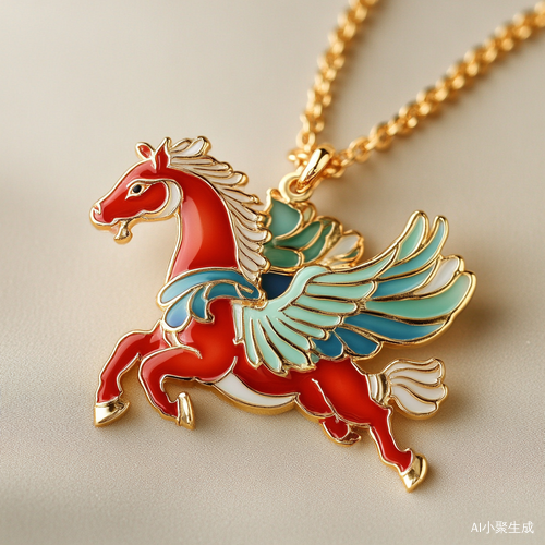 敦煌翼马元素项链设计展现自由精神