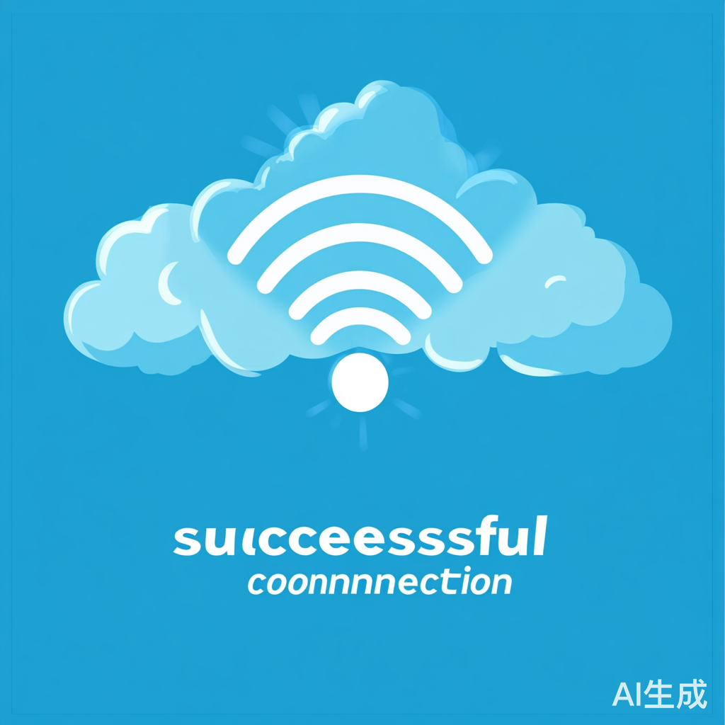创建简洁的网络连接成功图片设计