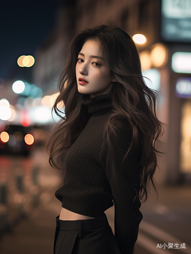 夜街独行的优雅韩国女子