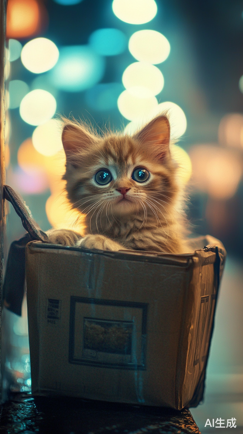 小猫咪在豪华街道送外卖的孤独冒险