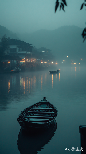 夜幕下的湖上游乐诗意与欢声并存