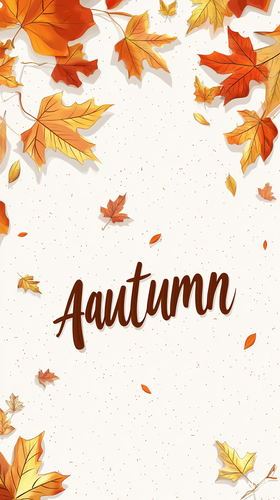 Autumn Aesthetic Wallpaper with Maple Leaves and Warm Hues