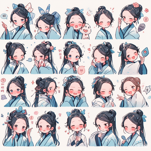 多姿多彩公主日常贴纸艺术风格展示