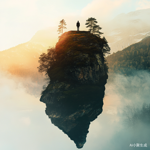 超现实双重曝光艺术融合自然与人物剪影