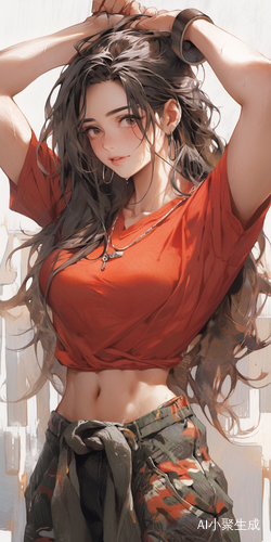 可爱女孩全身肌肉发达引人注目