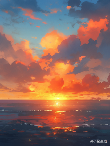 海上的日出美景