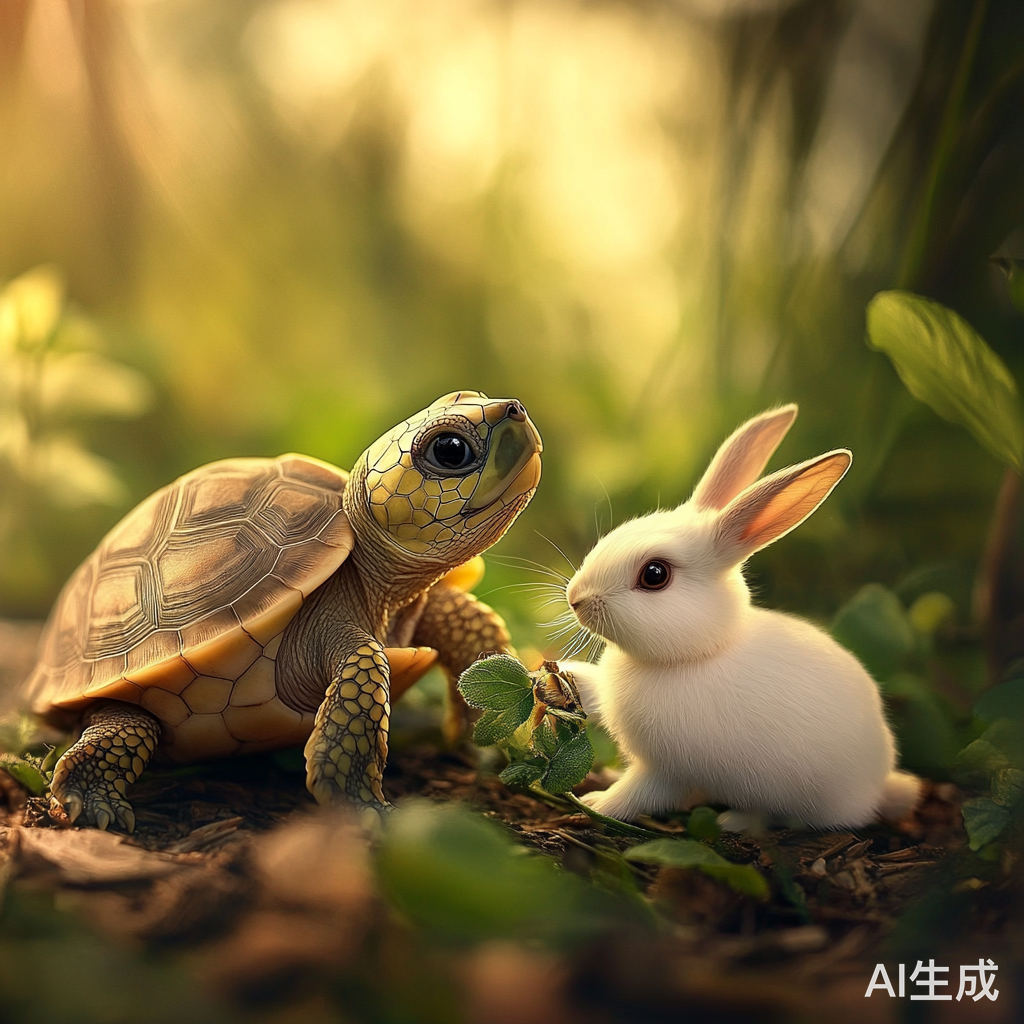 小乌龟与小兔子的快乐游戏