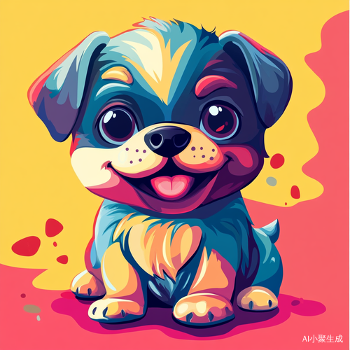多姿多彩的小狗吉祥物插画展现品牌活泼形象