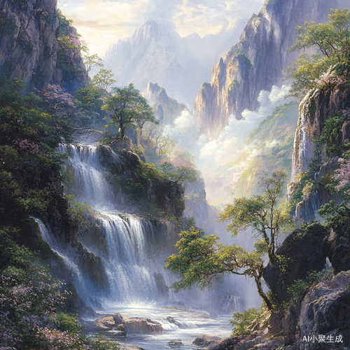 中国美丽的高山流水与自然景观