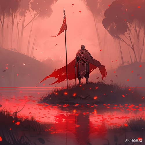 骑士王屹立尸山血海手握王权剑望向黎明