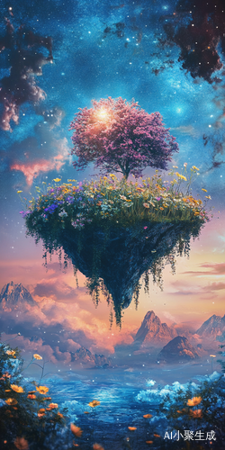 梦幻森林中的超现实主义插图艺术
